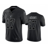 Men's Las Vegas Raiders #17 Davante Adams Black Reflective Limited Stitched Football Jersey