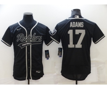 Men's Las Vegas Raiders #17 Davante Adams Black Stitched MLB Flex Base Nike Baseball Jersey