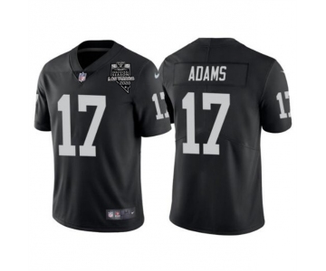 Men's Las Vegas Raiders #17 Davante Adams Black With 2020 Inaugural Season Patch Vapor Limited Stitched Jersey