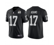 Men's Las Vegas Raiders #17 Davante Adams Black With 60th Anniversary Patch Vapor Limited Stitched Jersey