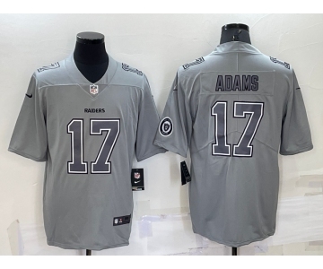 Men's Las Vegas Raiders #17 Davante Adams LOGO Grey Atmosphere Fashion 2022 Vapor Untouchable Stitched Limited Jersey