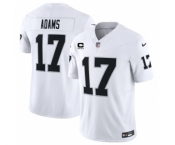 Men's Las Vegas Raiders #17 Davante Adams White 2023 F.U.S.E With C Patch Vapor Untouchable Football Stitched Jersey