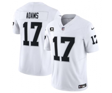 Men's Las Vegas Raiders #17 Davante Adams White 2023 F.U.S.E With C Patch Vapor Untouchable Football Stitched Jersey