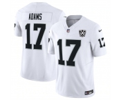 Men's Las Vegas Raiders #17 Davante Adams White 2024 F.U.S.E 65th Anniversary Patch Vapor Stitched Football Jersey