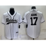 Men's Las Vegas Raiders #17 Davante Adams White Stitched MLB Cool Base Nike Baseball Jersey