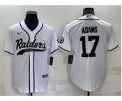 Men's Las Vegas Raiders #17 Davante Adams White Stitched MLB Cool Base Nike Baseball Jersey