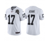 Men's Las Vegas Raiders #17 Davante Adams White With 2020 Inaugural Season Patch Vapor Limited Stitched Jersey