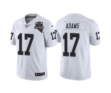 Men's Las Vegas Raiders #17 Davante Adams White With 2020 Inaugural Season Patch Vapor Limited Stitched Jersey