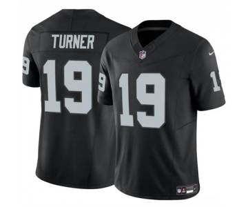 Men's Las Vegas Raiders #19 DJ Turner Black F.U.S.E. Vapor Football Stitched Jersey