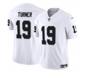 Men's Las Vegas Raiders #19 DJ Turner White F.U.S.E. Vapor Football Stitched Jersey