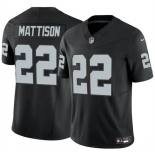 Men's Las Vegas Raiders #22 Alexander Mattison Black 2024 F.U.S.E. Vapor Football Stitched Jersey