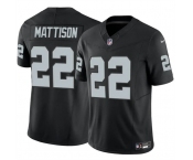 Men's Las Vegas Raiders #22 Alexander Mattison Black 2024 F.U.S.E. Vapor Football Stitched Jersey