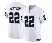 Men's Las Vegas Raiders #22 Alexander Mattison White 2024 F.U.S.E. Vapor Football Stitched Jersey