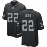 Men's Las Vegas Raiders #22 Roger Craig Nike Black Vapor Limited Jersey