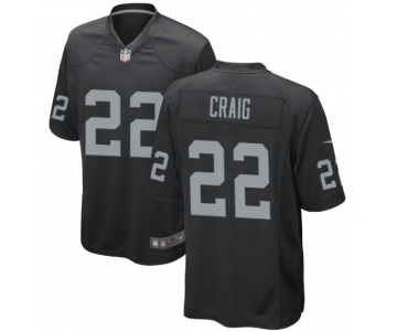 Men's Las Vegas Raiders #22 Roger Craig Nike Black Vapor Limited Jersey