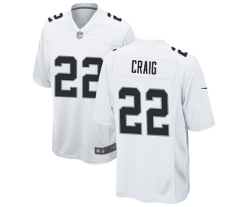 Men's Las Vegas Raiders #22 Roger Craig Nike White Vapor Limited Jersey