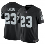 Men's Las Vegas Raiders #23 Dylan Laube Black 2024 F.U.S.E Vapor Stitched Football Jersey