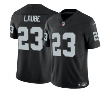 Men's Las Vegas Raiders #23 Dylan Laube Black 2024 F.U.S.E Vapor Stitched Football Jersey