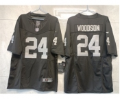 Men's Las Vegas Raiders #24 Charles Woodson Black 2023 F.U.S.E Vapor Untouchable Stitched Football Jersey