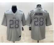 Men's Las Vegas Raiders #28 Josh Jacobs Grey Atmosphere Fashion Stitched Jersey