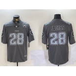 Men's Las Vegas Raiders #28 Josh Jacobs Grey Limited Stitched Jersey