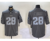 Men's Las Vegas Raiders #28 Josh Jacobs Grey Limited Stitched Jersey