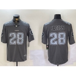 Men's Las Vegas Raiders #28 Josh Jacobs Grey Limited Stitched Jerseys