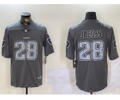 Men's Las Vegas Raiders #28 Josh Jacobs Grey Limited Stitched Jerseys