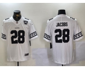 Men's Las Vegas Raiders #28 Josh Jacobs White Limited Stitched Jersey