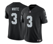 Men's Las Vegas Raiders #3 Zamir White Black F.U.S.E. Vapor Football Stitched Jersey