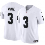 Men's Las Vegas Raiders #3 Zamir White White F.U.S.E. Vapor Football Stitched Jersey