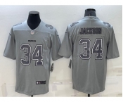 Men's Las Vegas Raiders #34 Bo Jackson Grey Atmosphere Fashion 2022 Vapor Untouchable Stitched Limited Jersey