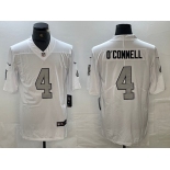 Men's Las Vegas Raiders #4 Aidan O'Connell White Vapor Untouchable Football Stitched Jersey