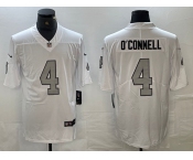 Men's Las Vegas Raiders #4 Aidan O'Connell White Vapor Untouchable Football Stitched Jersey