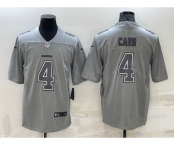 Men's Las Vegas Raiders #4 Derek Carr Grey Atmosphere Fashion 2022 Vapor Untouchable Stitched Limited Jersey