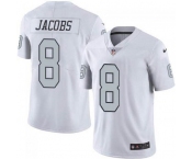 Men's Las Vegas Raiders #8 Josh Jacobs White Color Rush Limited Stitched Jersey