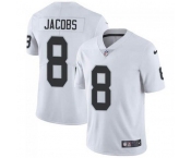 Men's Las Vegas Raiders #8 Josh Jacobs White Vapor Limited Stitched Jersey