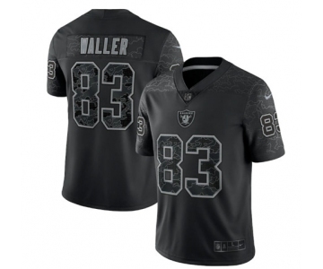 Men's Las Vegas Raiders #83 Darren Waller Black Reflective Limited Stitched Football Jersey