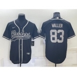 Men's Las Vegas Raiders #83 Darren Waller Black Stitched MLB Cool Base Nike Baseball Jersey