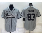 Men's Las Vegas Raiders #83 Darren Waller Grey Stitched MLB Cool Base Nike Baseball Jersey