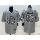 Men's Las Vegas Raiders #83 Darren Waller LOGO Grey Atmosphere Fashion 2022 Vapor Untouchable Stitched Limited Jersey