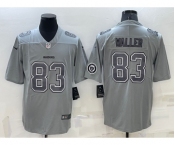 Men's Las Vegas Raiders #83 Darren Waller LOGO Grey Atmosphere Fashion 2022 Vapor Untouchable Stitched Limited Jersey