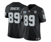 Men's Las Vegas Raiders #89 Brock Bowers Black 2024 F.U.S.E 65th Anniversary Patch Vapor Stitched Football Jersey