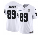 Men's Las Vegas Raiders #89 Brock Bowers White 2024 F.U.S.E 65th Anniversary Patch Vapor Stitched Football Jersey