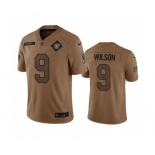 Men's Las Vegas Raiders #9 Tyree Wilson 2023 Brown Salute To Service Limited Football Stitched Jersey