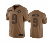 Men's Las Vegas Raiders #9 Tyree Wilson 2023 Brown Salute To Service Limited Football Stitched Jersey