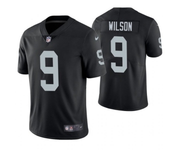 Men's Las Vegas Raiders #9 Tyree Wilson Black 2023 Draft Vapor Limited Stitched Football Jersey