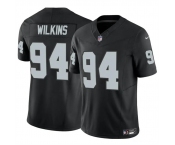 Men's Las Vegas Raiders #94 Christian Wilkins Black 2024 F.U.S.E Vapor Football Stitched Jersey