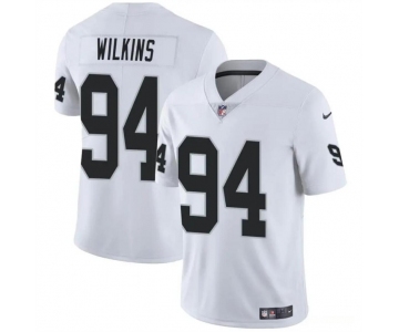 Men's Las Vegas Raiders #94 Christian Wilkins White Vapor Football Stitched Jersey