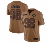 Men's Las Vegas Raiders #98 Maxx Crosby 2023 Brown Salute To Service Limited Football Stitched Jersey